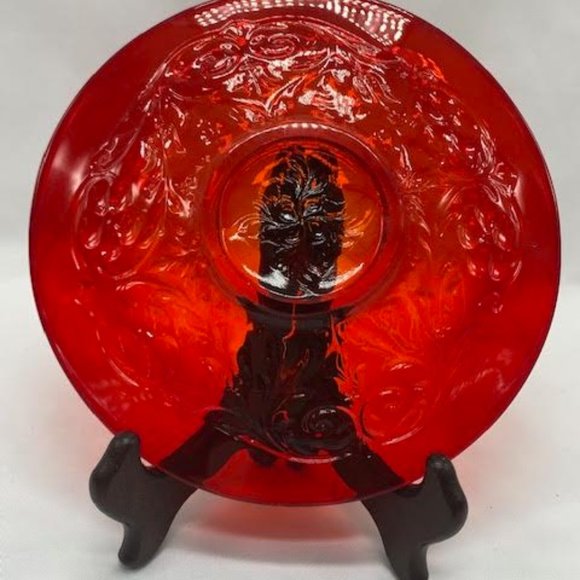 10.5” Plate Rock Crystal Red Depression Glass by MCKEE - Picture 1 of 4